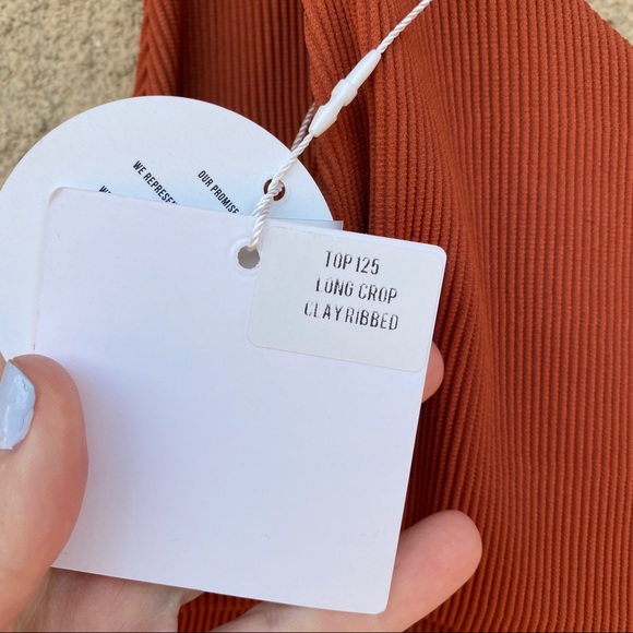 Kulakinis bikini top ribbed long crop size 2X in clay ribbed - Picture 3 of 4